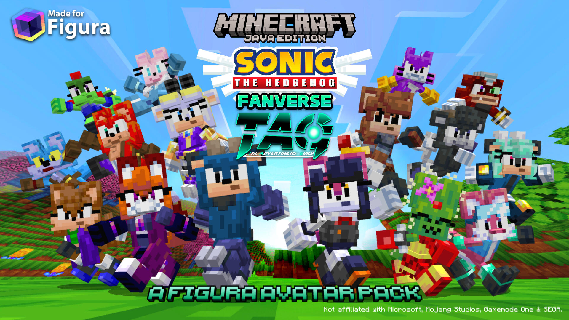 Sonic Fanverse: The Adventurers' Guild (Figura Mod Avatar Pack for Minecraft: Java Edition)